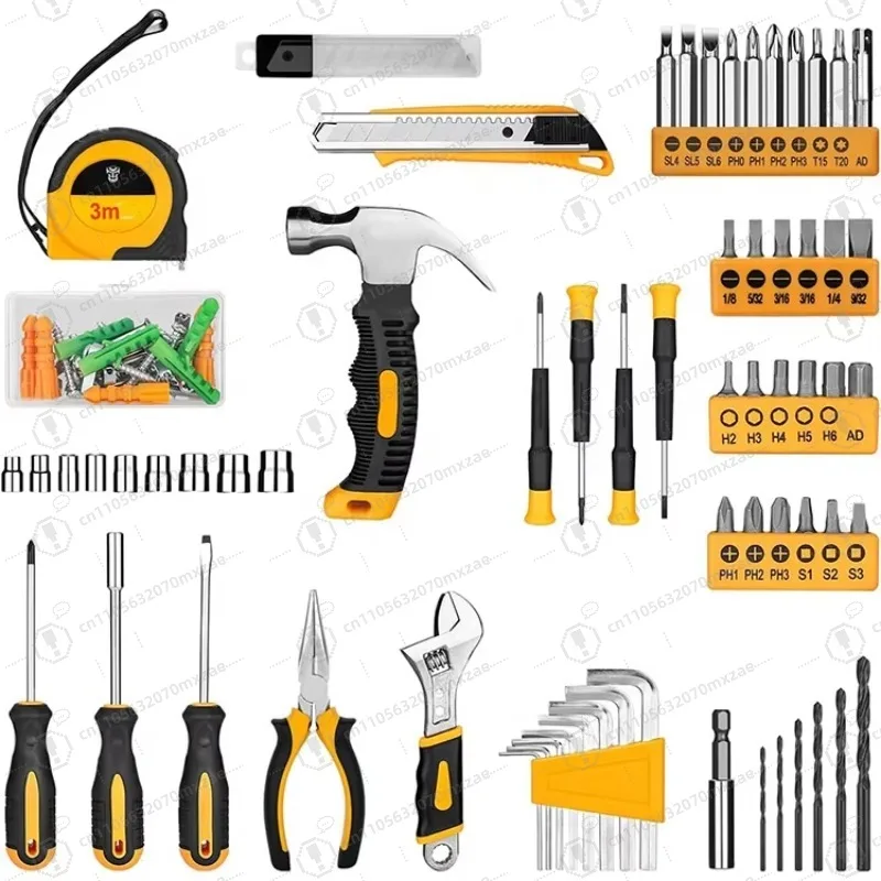 126 pieces 8V household hardware tool kit, multi-function screwdriver combination, maintenance toolbox set