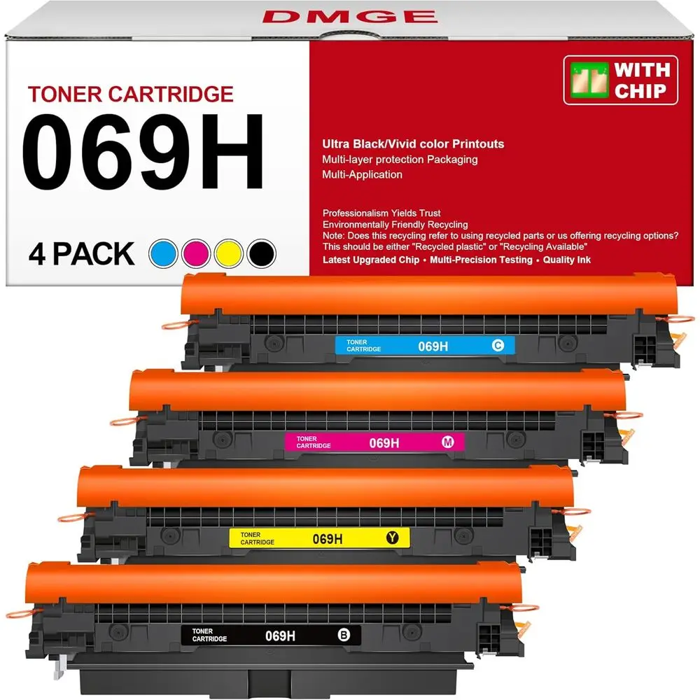 

Комплект тонер-картриджей 069H для M753cdw - высокопроизводительная замена или комплект тонер-картриджей 069, совместим с Color ImageCLASS M753cdw M751Cdw