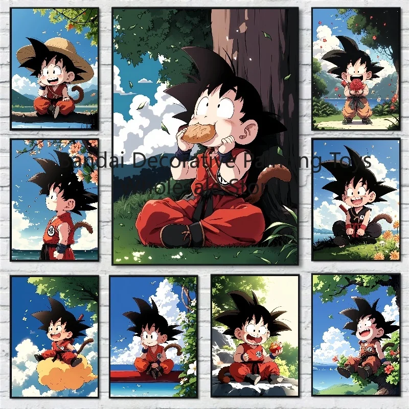 

Classic Anime Canvas Artwork Painting Dragon Ball Goku High Quality Poster Home Decor Gifts Children's Bedroom Decor Pictures