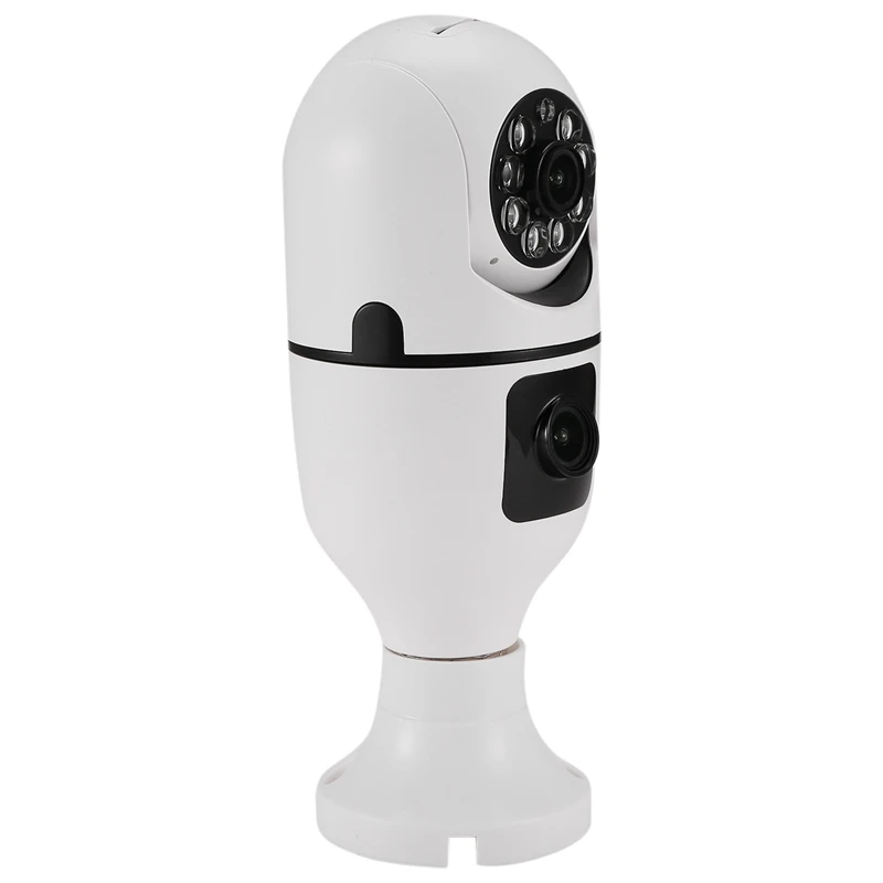 Dual Lens Light Bulb Camera YI IOT 2 Million 2.4G Support Wifi Night Vision 360 Degree PTZ Camera