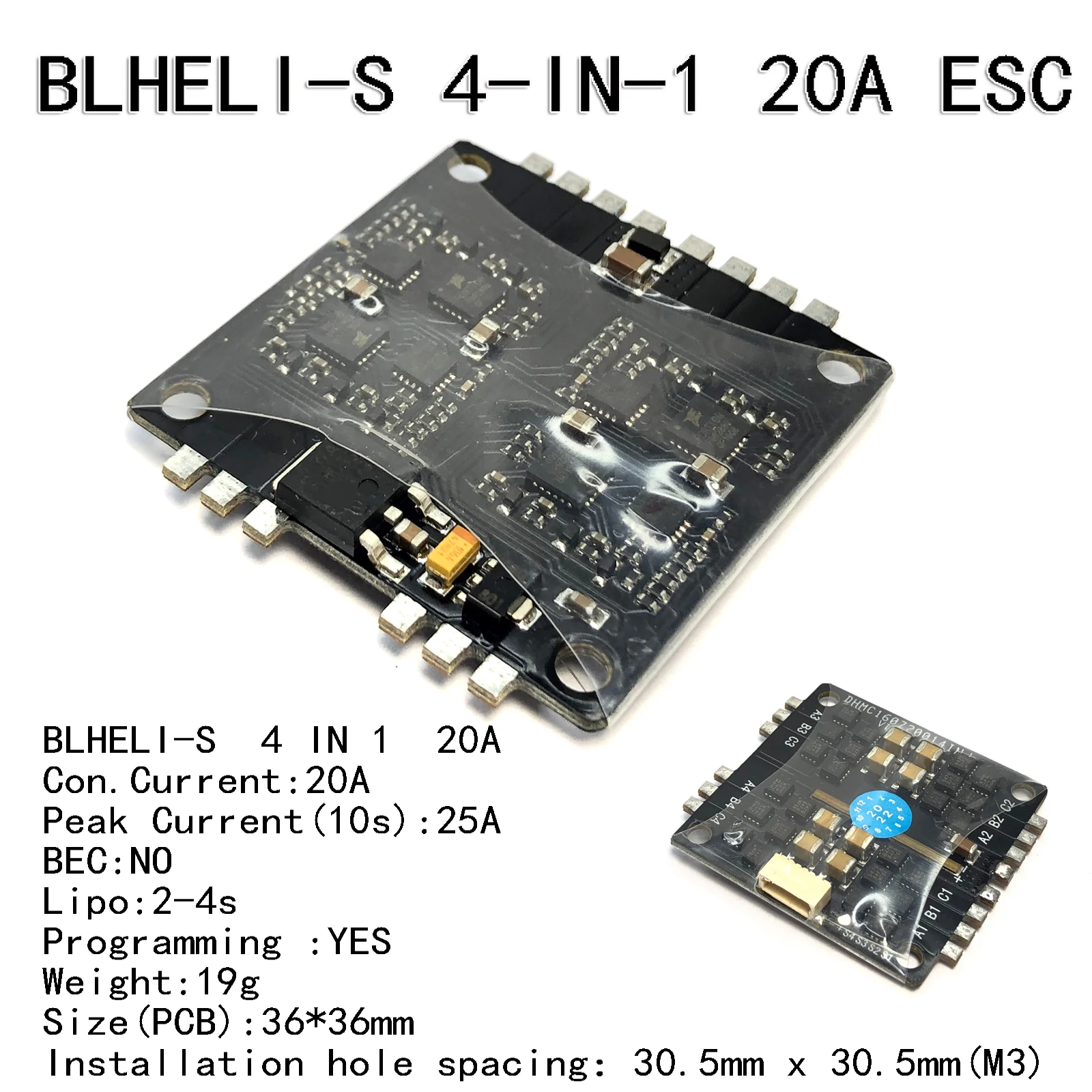 YSIDO 4 w 1 elektroniczny regulator prędkości 6A 20A 30A BLHELI-S ESC PWM sprzęt napęd silnika dla kreatora X220S FPV RC Drone