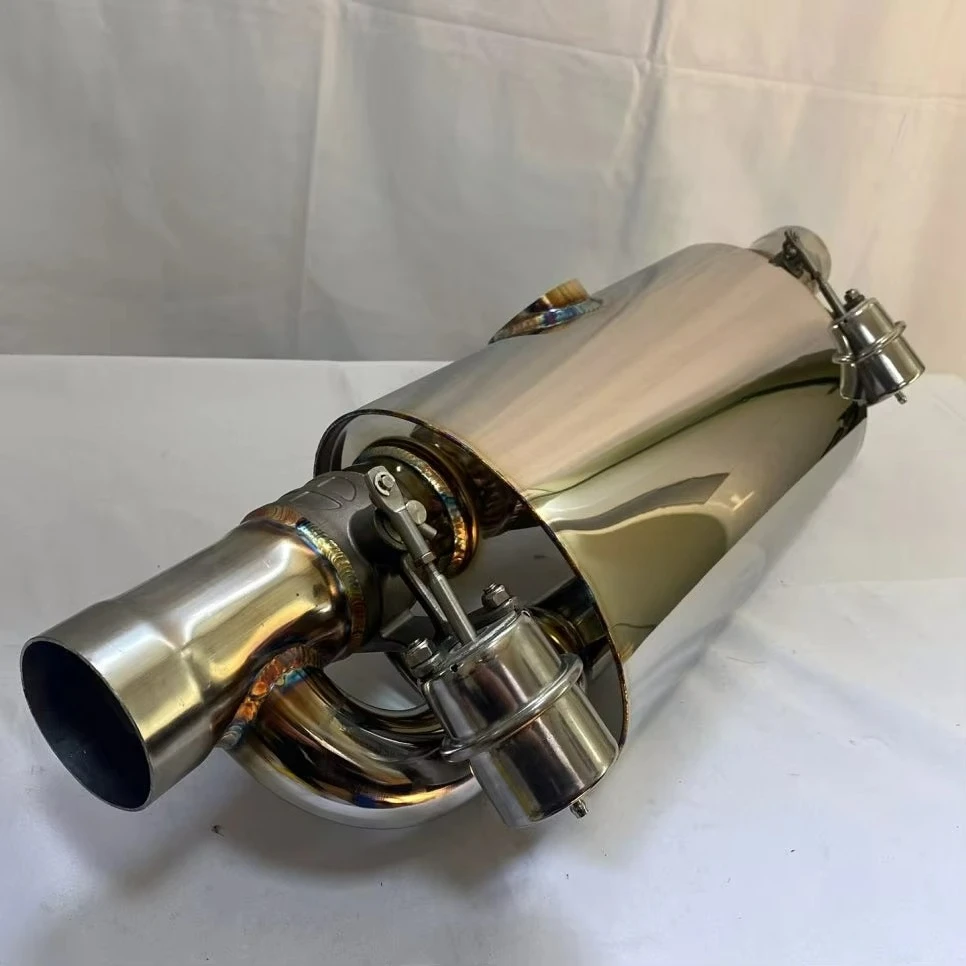 Universal Valved Muffler T-type (Vacuum valve / EVC valve) Stainless Steel 304 Thickness 1.5t, Custom OEM made in KOREA