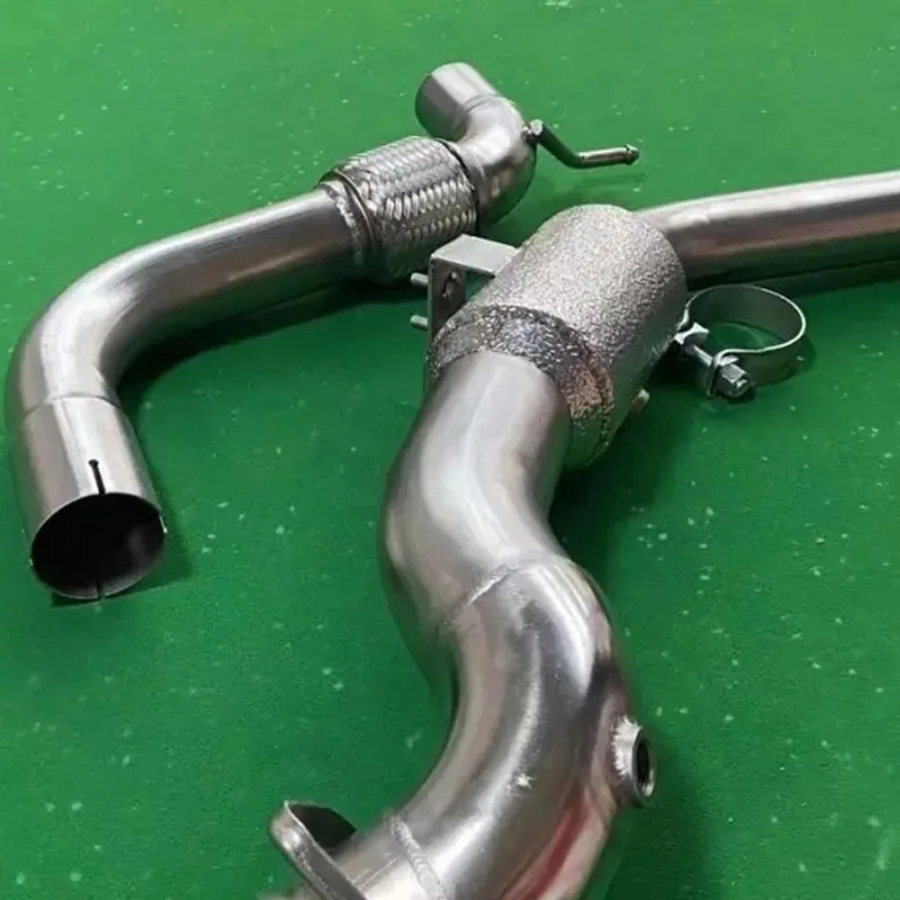 For Ford Mustang 2.3T Car Accessories Modified Exhaust Downpipe Stainless Steel Through Down Pipe