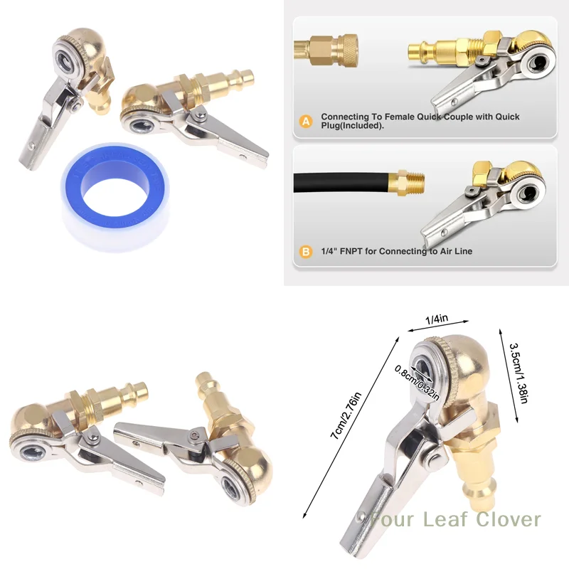 

2 шт. латунный патрон для накачивания шин 1/4 дюйма FNPT закрытый клапан потока с ремнем | Сверхмощный воздушный патрон для автомобильных шин и ремонта автомобилей
