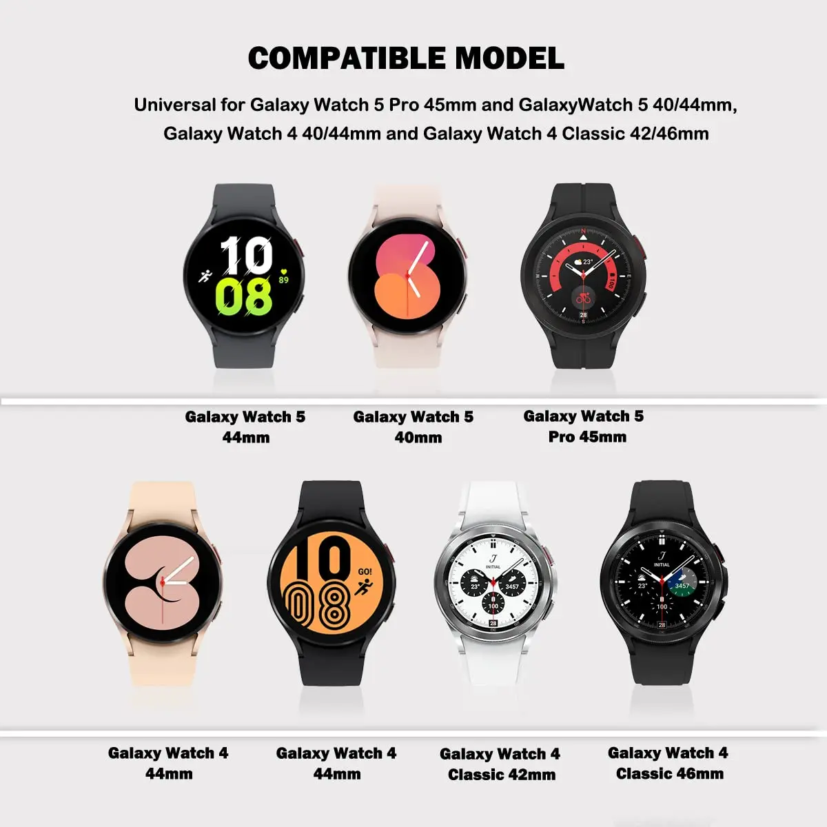 Case+Strap For Samsung Galaxy Watch 6/5/4/6 Classic 44mm 40mm 47mm No Gaps Metal Bracelet Milanese Loop Galaxy Watch 5 Pro Band