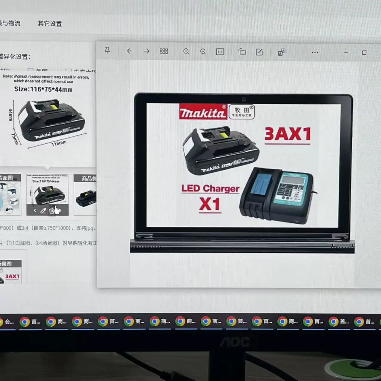 

Original 18V 3.0Ah Makita DC18RF Lithium-ion Battery 3A Charger, for Makita BL1860 BL1850, BL1840, BL1830,electric Tool Chargers