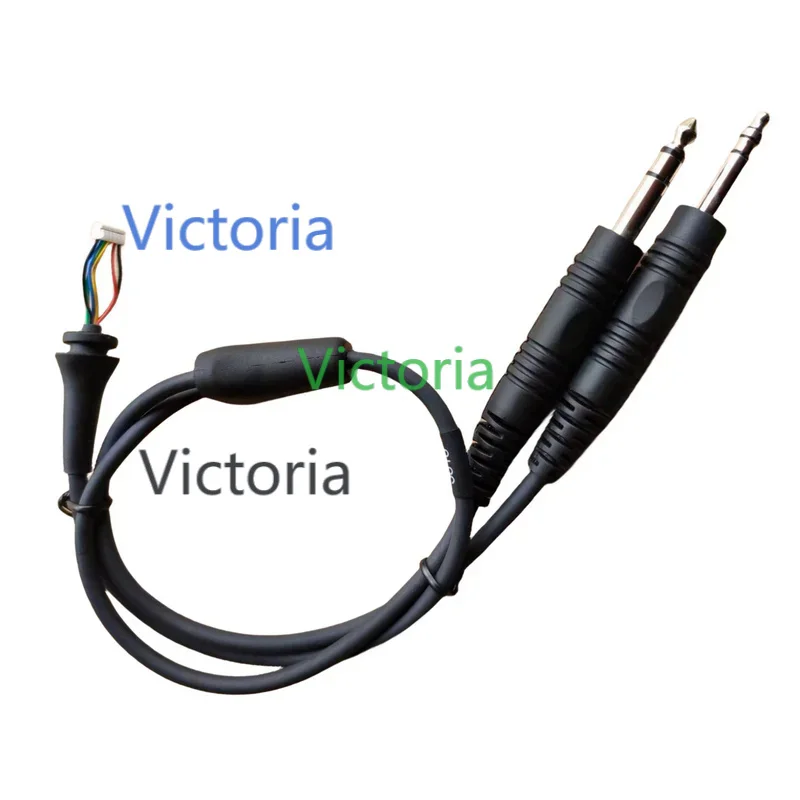 For Bose Double Plug X A10 Aviation Headset Stereo Cable 6.3mm 5.2mm jack To 6pin A10 ,A10