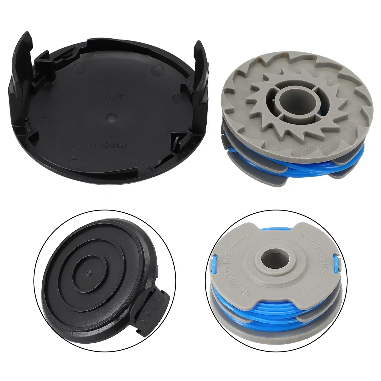 Spool Line & Cap */--+For -WORX WA0037 WG168 WG184 WG190 WG190 WA0037 WA0014 String Trimmer Parts Garden Power Tools