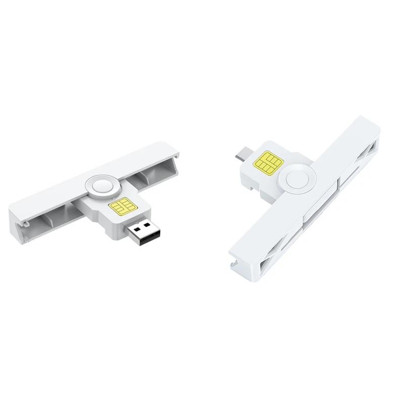 

JAJA CAC Card Reader USB C Smart Foldable DOD Type C Common Access Tax Declaration SIM/ID/Bank Card Reader For Phone Laptop