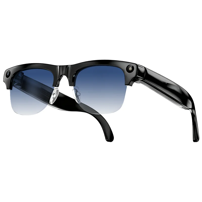 Nowe okulary przeciwsłoneczne z inteligentną kamerą 8K HD, bezprzewodowym połączeniem Bluetooth, funkcją tłumaczenia i rozpoznawania obiektów, z nową konstrukcją półramkową. — zdjęcie produktu 7