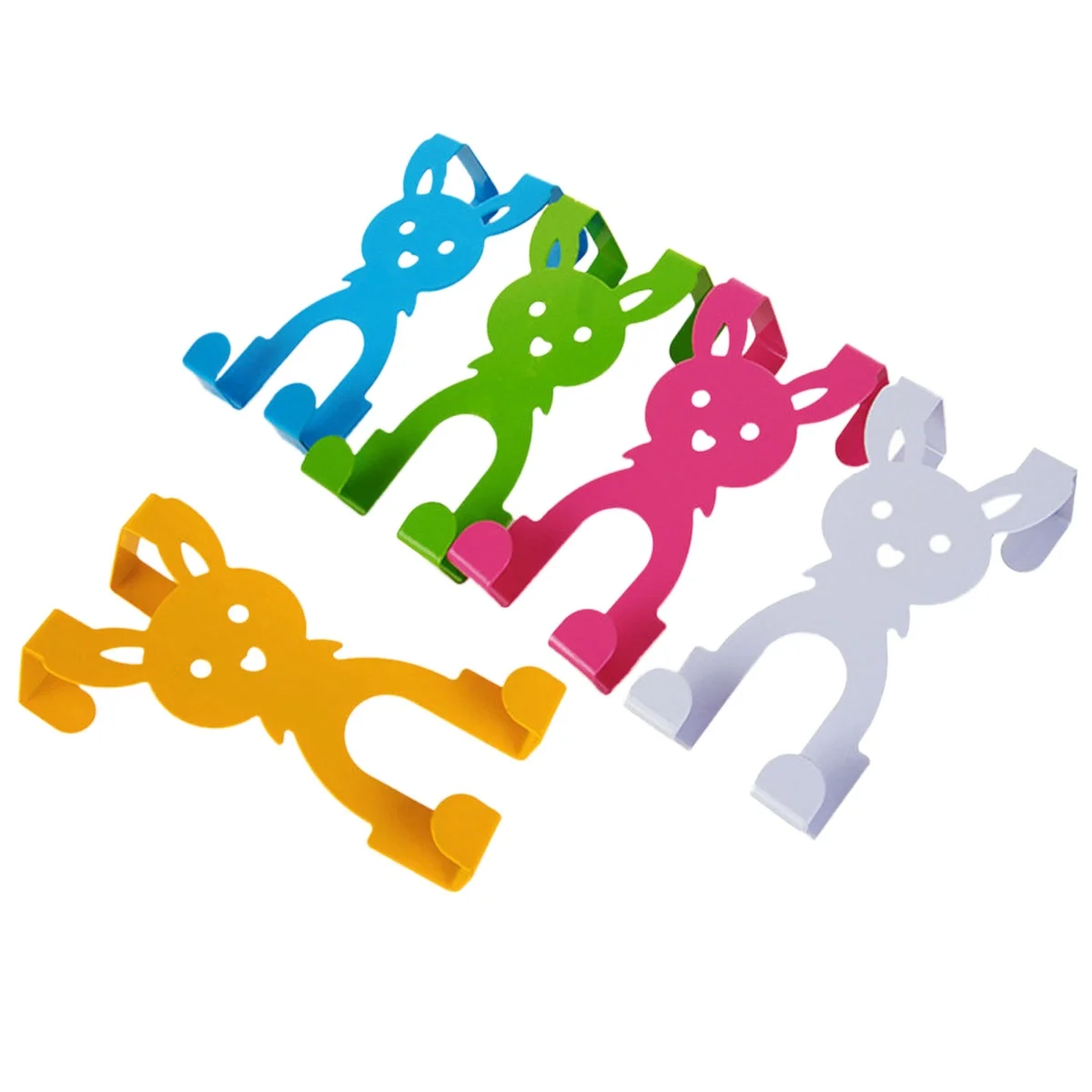 

5pcs Cartoon Hooks Rabbit Traceless Home Hanging Hangers Towel Rack Bathroom Bedroom MountedExceptional Design Sturdy Strong