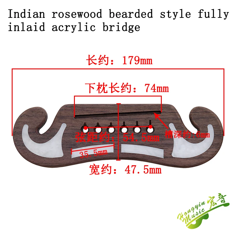 42-43-дюймовый гитарный мостовой сверлильный станок SJ Jumbo, профессиональные запасные части из палисандра