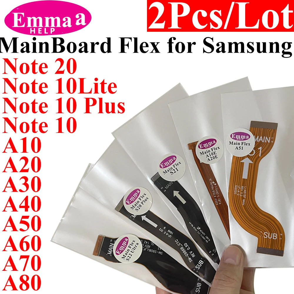 EmmaHelp 2Pcs Mainboard Flex Cable Motherboard Dock For Samsung Note 20 10 Plus A20 A30 A40 A50 A60 A70 Connector Main Board