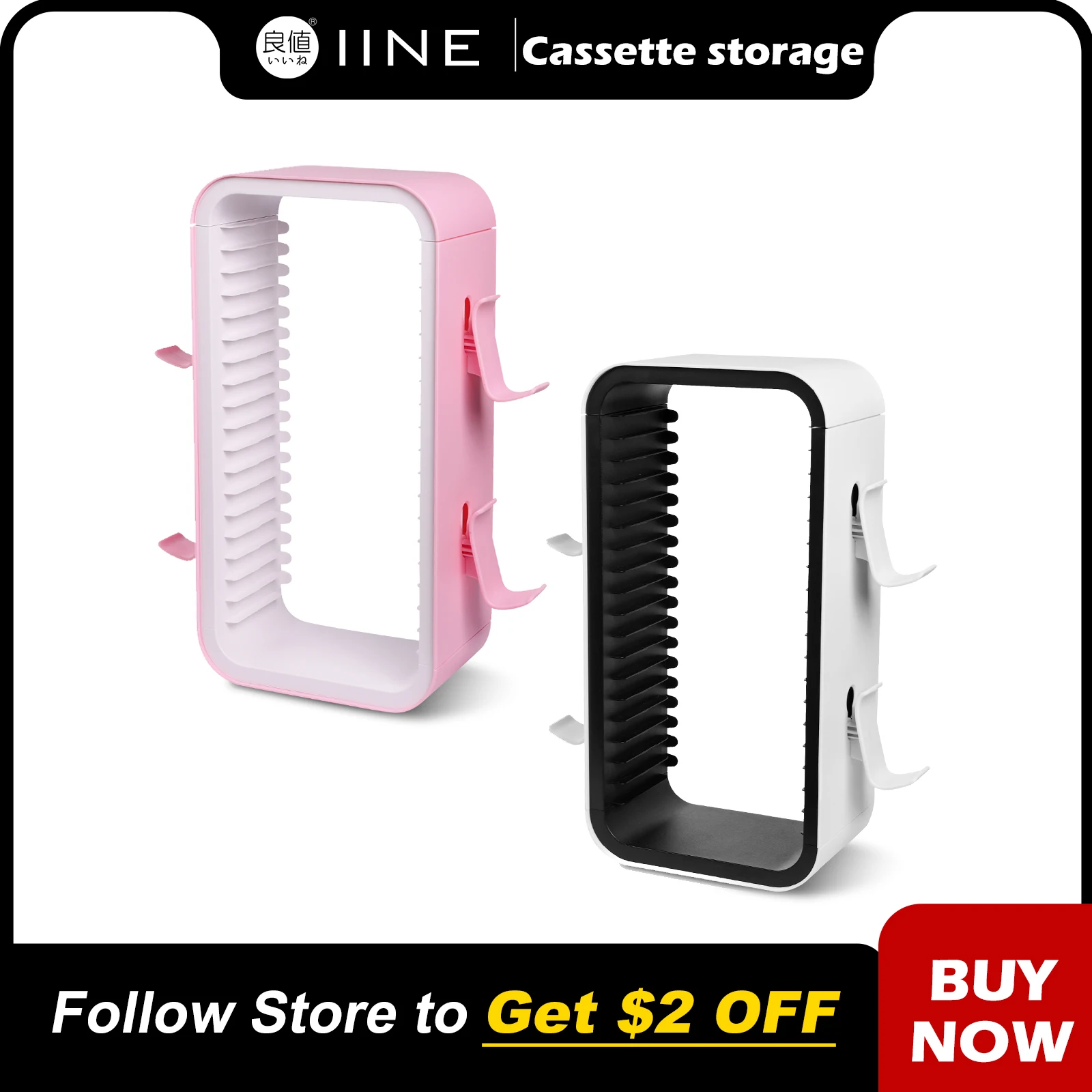 IINE Cassette Storage Holder Controller Placement Anti-drop Design For PS/XBOX/NS