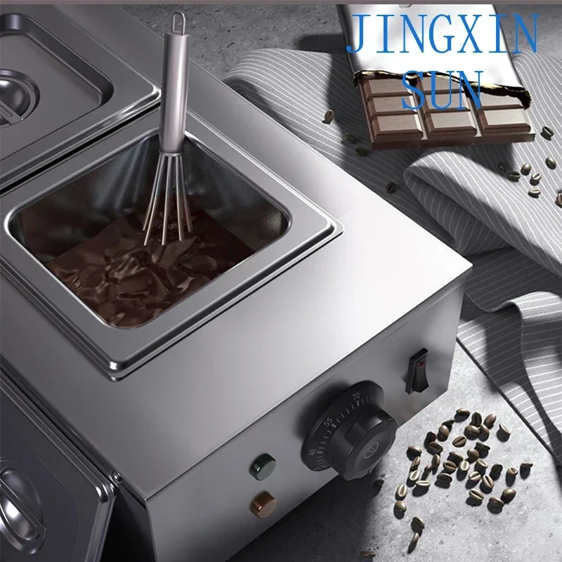 Commercial Chocolate Melting Stove Processor Double Cylinder Chocolate Heating Pot Chocolate Melting Oven Machine