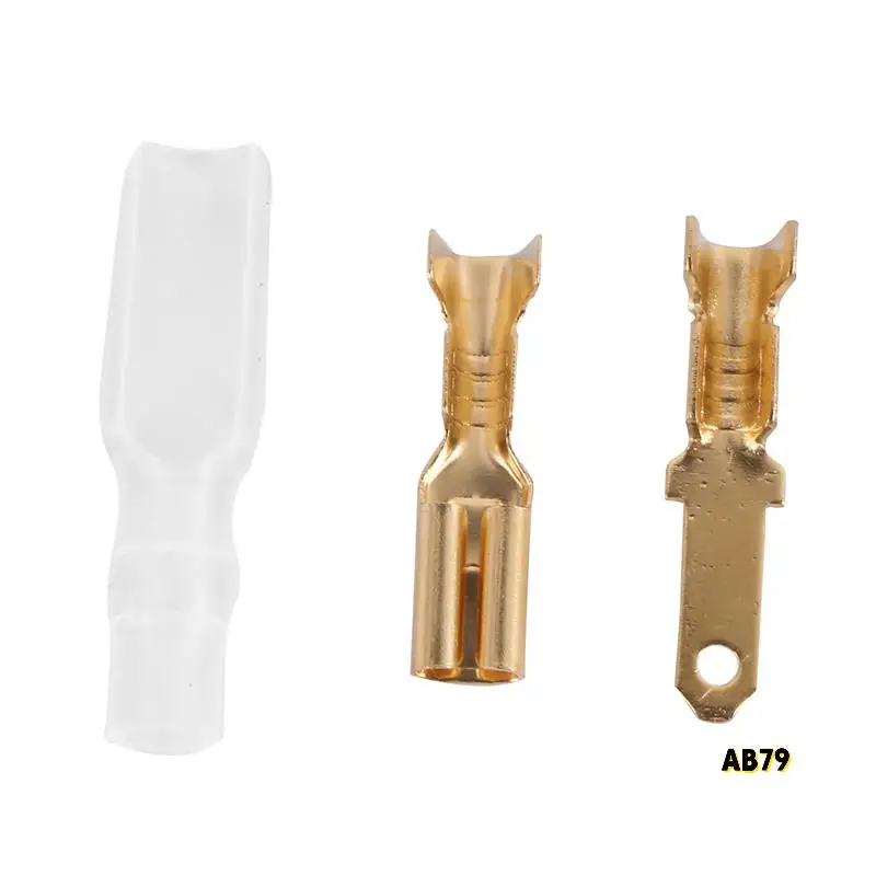 1000 Uds hembra macho terminales de engarzado de pala manga conector de envoltura de cable para 22-16 Awg 2,8 Mm