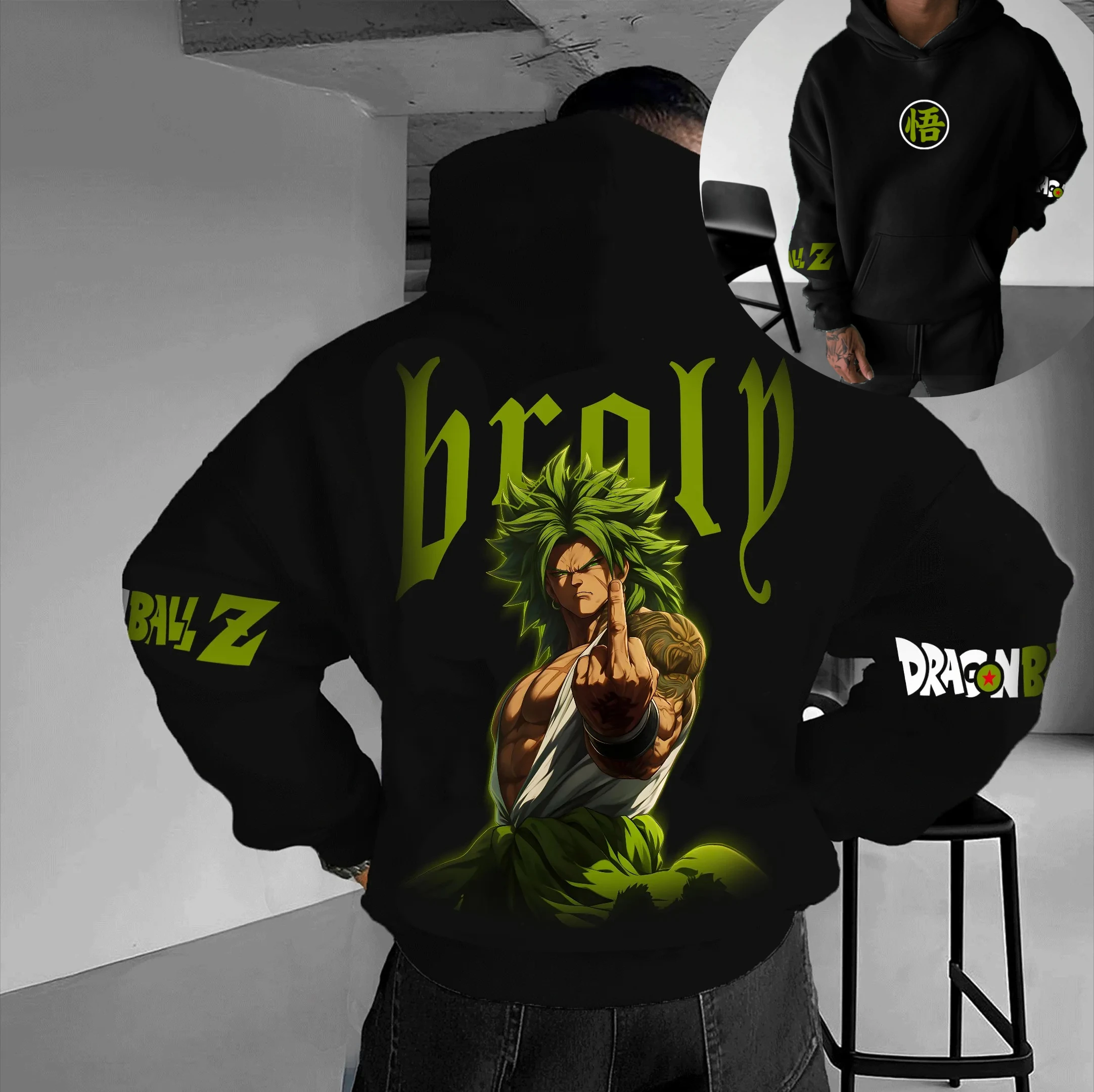 

Dragon Ball Parent-child Clothing Autumn Winter Japanese Hot-blooded Anime Classic Characters Comfortable Hoodie Men's and Women