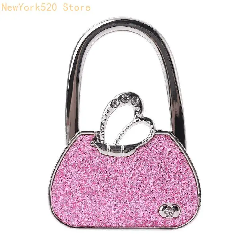 for Butterfly for Rhinestone Foldable Purse Handbag Hanger Table Hook Holder Wom N84C