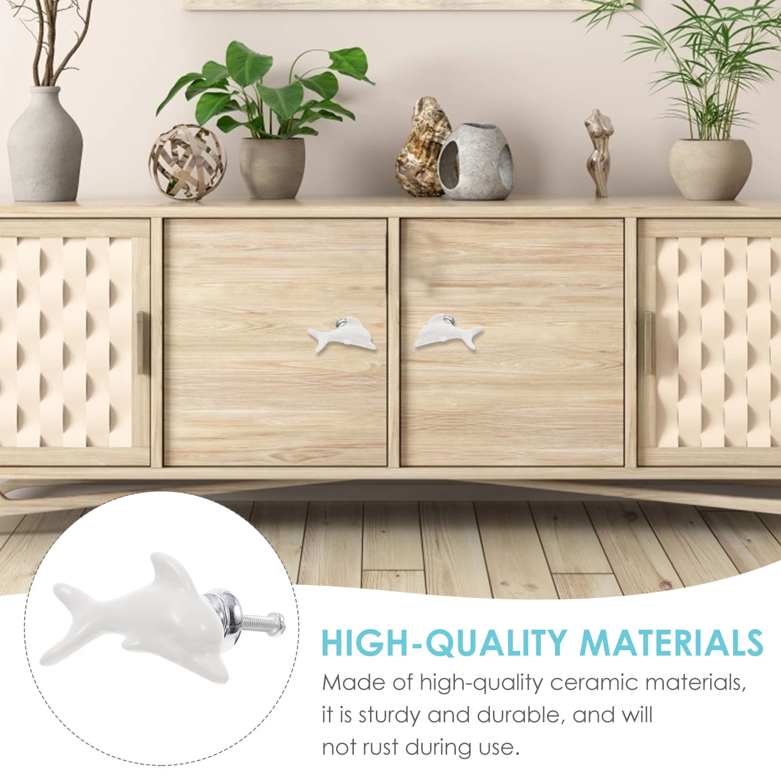 

2 Pcs Handle Drawer Doorknob Porcelain Pulls Knobs Kitchen Cabinets