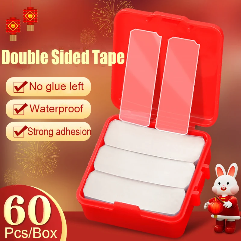Reusable Double Sided Tape Transparent Traceless Nano Tape Self Adhesive Home Appliance Transparent Washable Tape 60-360Pcs