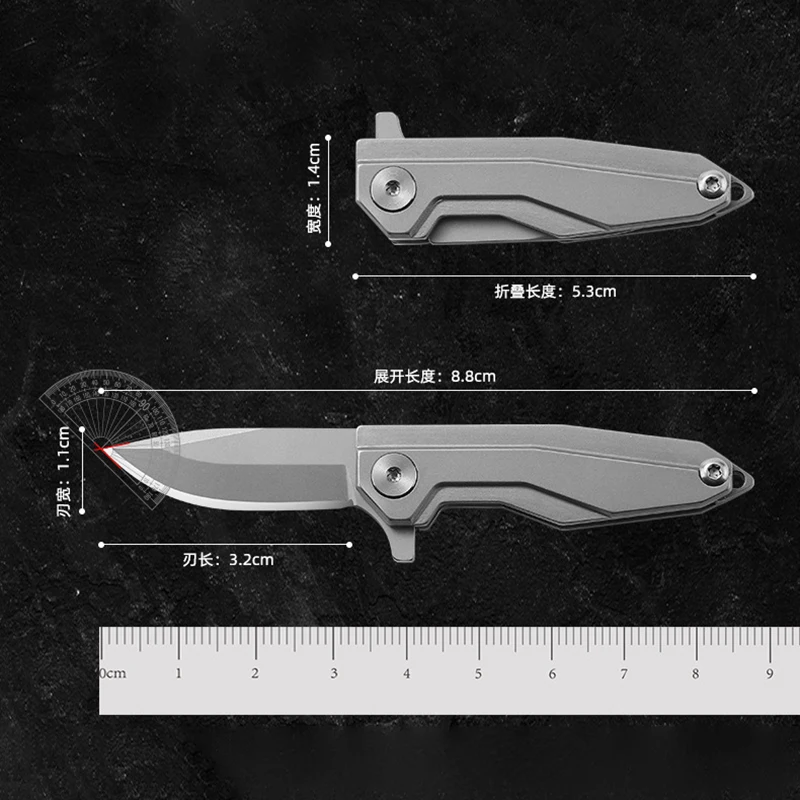 Imagem -02 - Faca Dobrável Mini de Canivete Portátil Fruit Edc Keychain Tool Box Opener Gadge Outdoor Aço Inoxidável