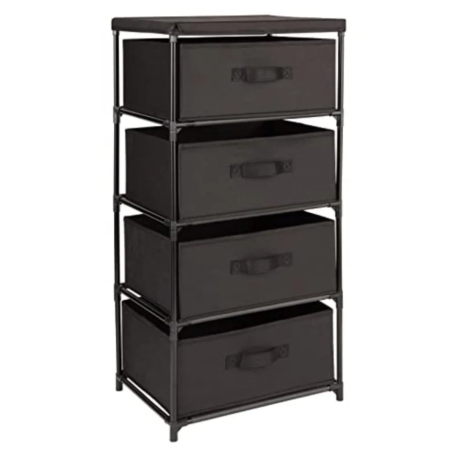 

4-Tier Fabric Dresser for Closet - 16.5 x 13 x 33 in, - Storage Cabinet with Drawers, Closet Drawers and Bedroom Storage