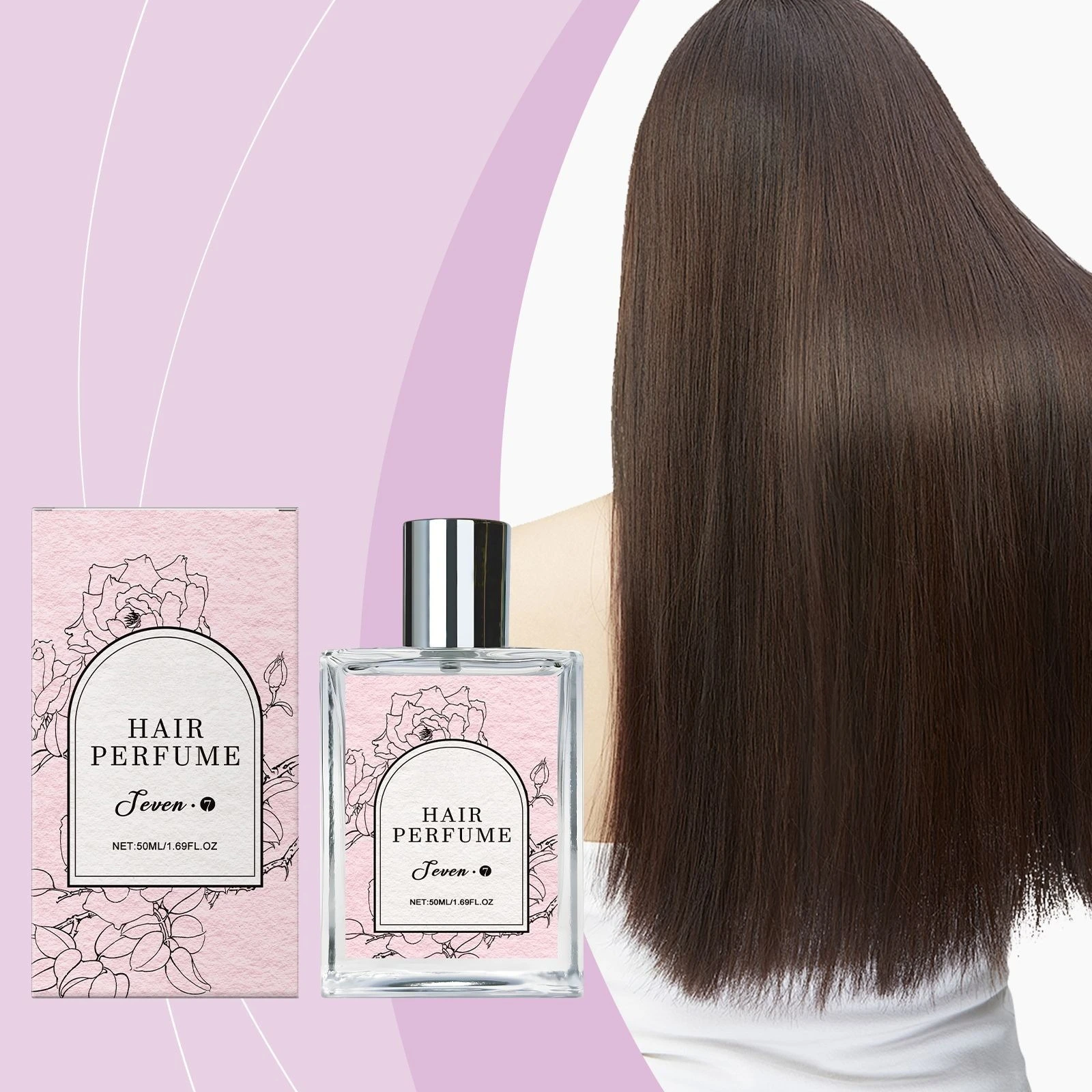 Rose HAIR Perfume Long-lasting Fragrance hair Spray Liquid fresh Moisturizing fine mist perfume Hair Care Mist for Men Women