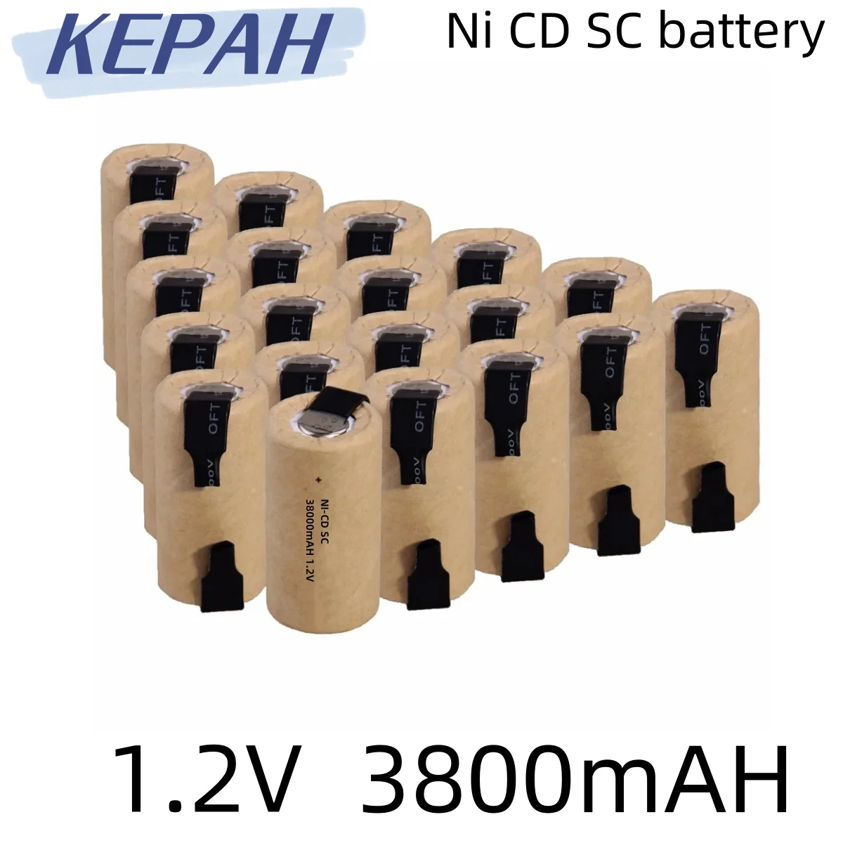 1-12pcs Screwdriver Electric Drill SC Batteries 1.2V 3800mah Sub C Ni-Cd Rechargeable Battey With Tab Power Tool NiCd SUBC Cells