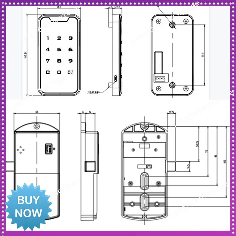 Hot Ltem 1Set Electronic Cabinet Lock Touch Keypad Electronic Wardrobe File Door Drawers Lock Zinc Alloy