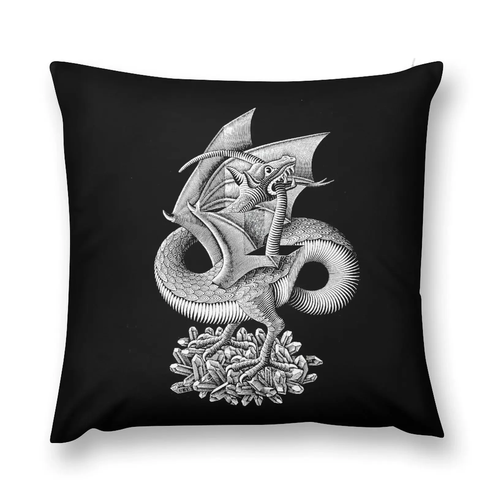 M.C. Escher Shirt - Dragon - 1952 Gift Halloween Day, Thanksgiving, Christmas Day Throw Pillow Pillowcases pillow