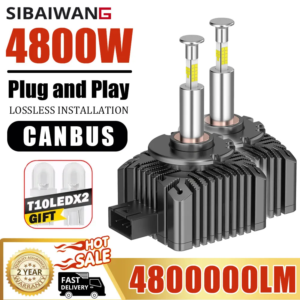 

2 шт. 360 светодиодные D1S D3S D2S светодиодные фары Canbus 1:1 HID D1R D3R D2R Автоматическая лампа D4S D4R D8S D8R Plug & Play Turbo светодиодная лампа для автомобиля