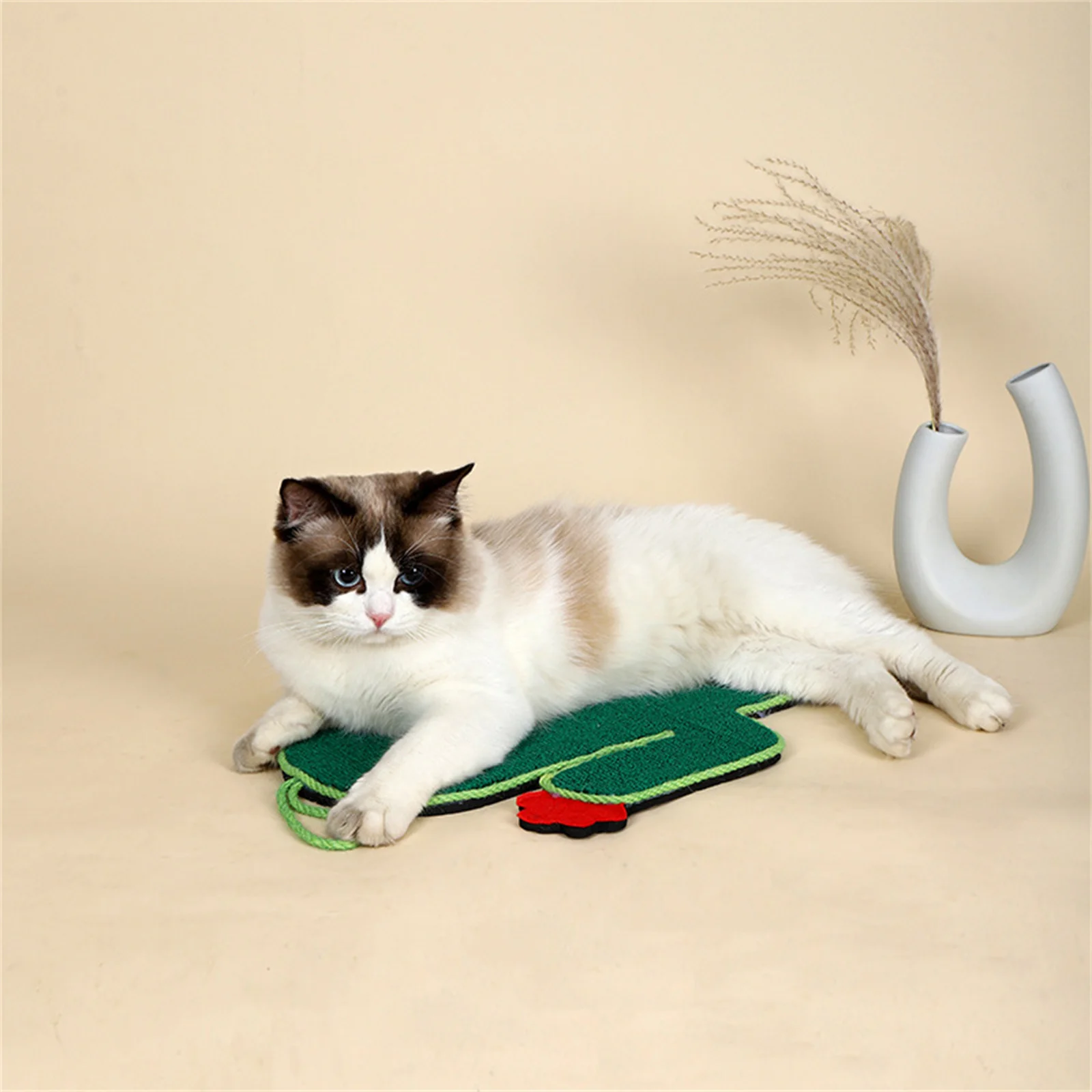 Cactus Shaped Wall Sisal Scratching Tool Cat Scratcher Kitten Scratching Toy