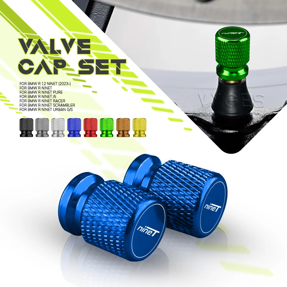 

For BMW R12 nineT RnineT 5 Pure Racer Scrambler Urban G/S R nineT 2PCS Tire Valve Caps Wheel Tyre Cover CNC Aluminum Alloy