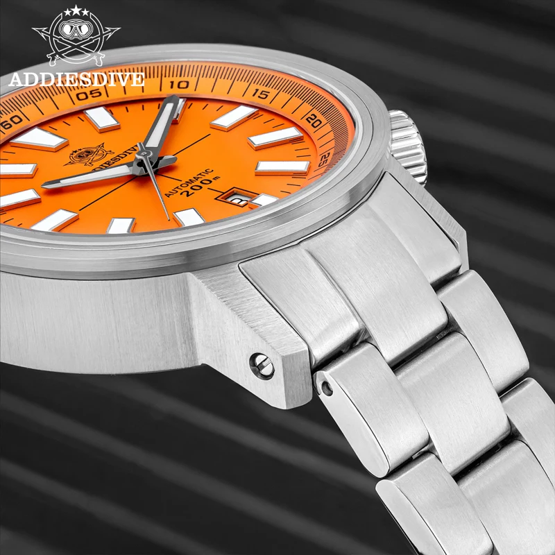 

ADDIESDIVE Men's Automatic Mechanical Watch Sapphire Glass 200m Diving Wristwatch Stainless Steel Super Luminous Watches Male