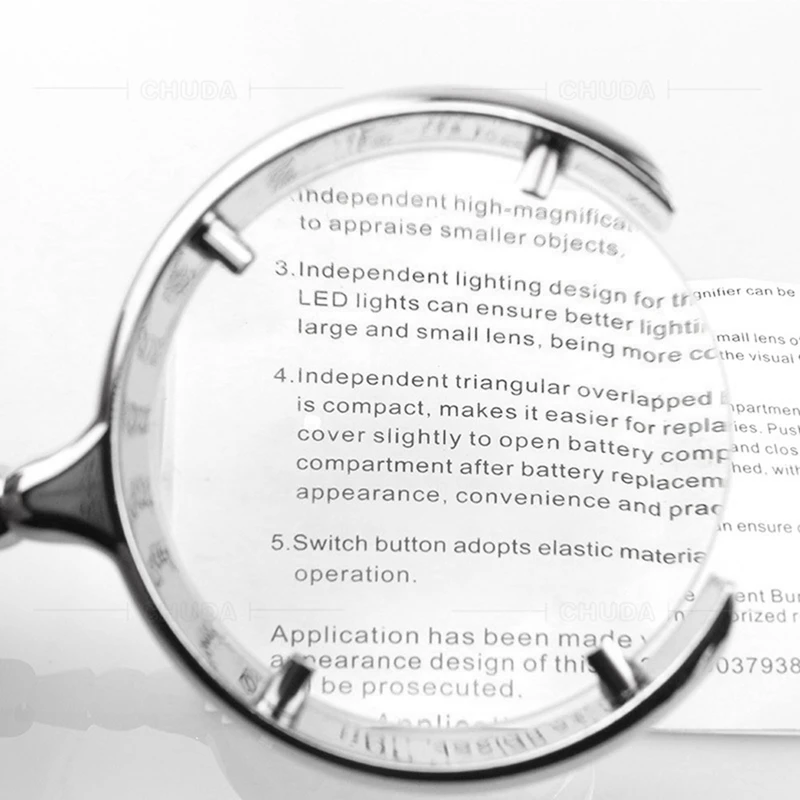 A48R-10X Vintage Reading Magnifier Hand-Held Magnifying Glass With Optical Glass Magnifying Glass Lens Magnifie