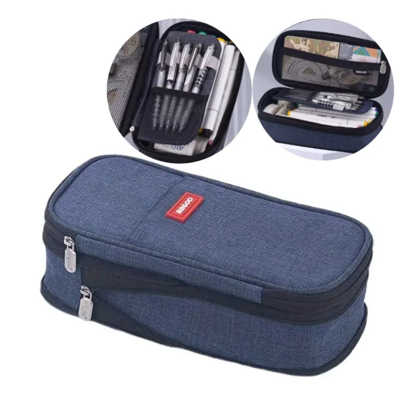 Multifunctional Pencil Case-Dirt-Resistant Zipper Storage Bag with Creative Design, Fashionable Colors for School,Office&Travel