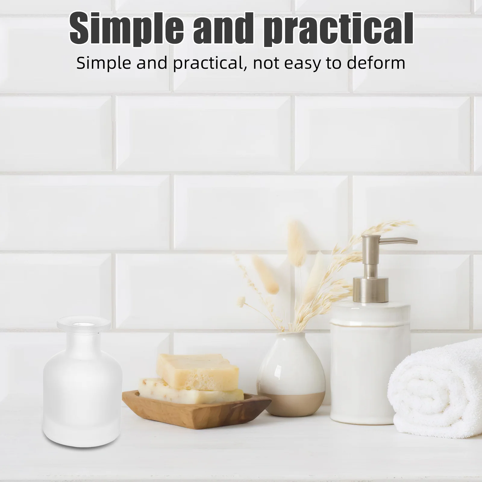 

2 Pcs Diffusers for Home Bottle Aromatherapy Volatile Bottles Glass Jar Empty White Sticks and