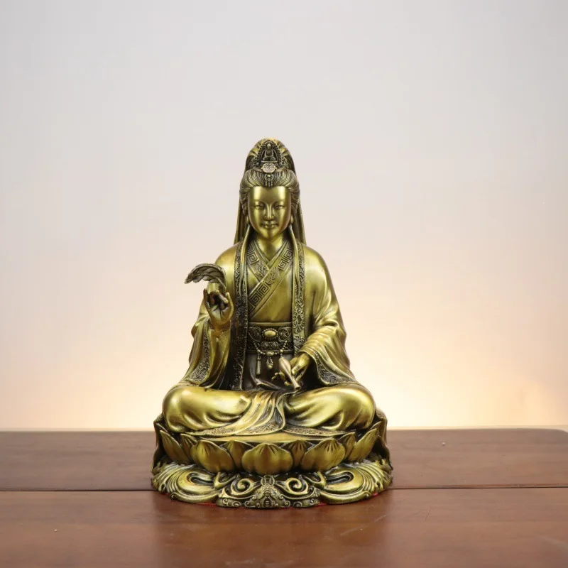 Wholesale Statues, Ornaments, Sitting Guanyin Figures, Home Decorations, Large And Small Copper Crafts, Mi