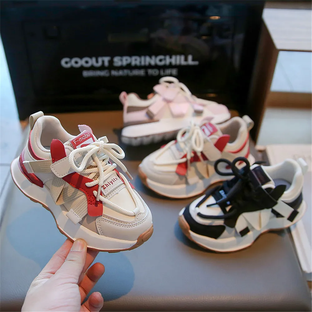 2023 bambini scarpe da corsa ragazze Sneakers ragazzi Casual Sneaker bambino autunno scarpe da ginnastica bambini scarpe bianche scarpe sportive per bambini per ragazzi