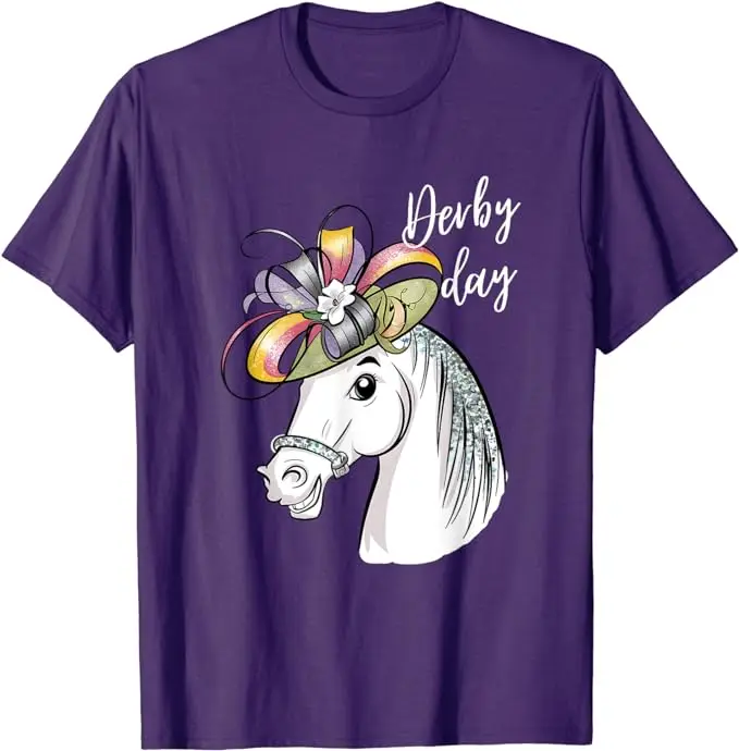 Funny Derby Day Fascinator Hat Horse Racing Lover T-Shirt Cute Horse 150th Derby Day Fascinator Hat Saying Tee Cool Novelty Gift