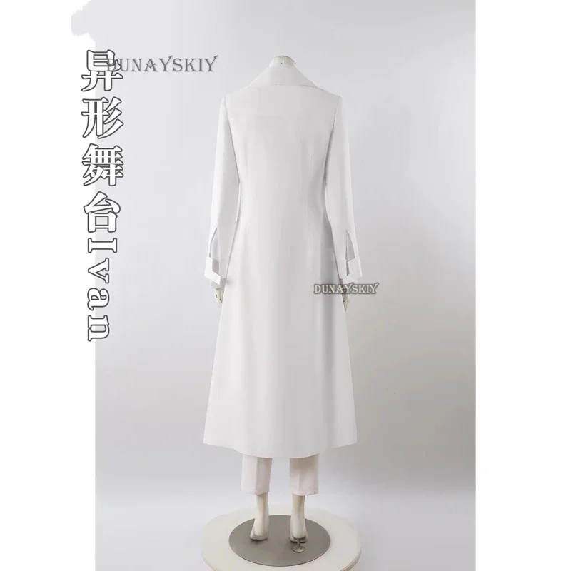 Ivan Alien Stage Anime White Sorrow Cosplay Black Wig Role Playing Party Pants Belt Halloween Carnival Costume Outfita;6'x,9;y'