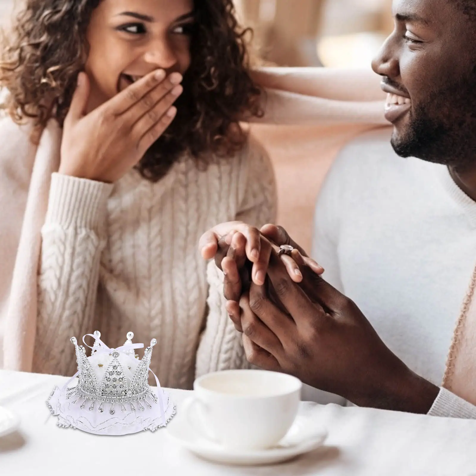 

Коробка для колец с инкрустацией бриллиантами, для свадьбы и помолвки, роскошный дизайн, безопасные материалы, портативное хранилище для ювелирных изделий