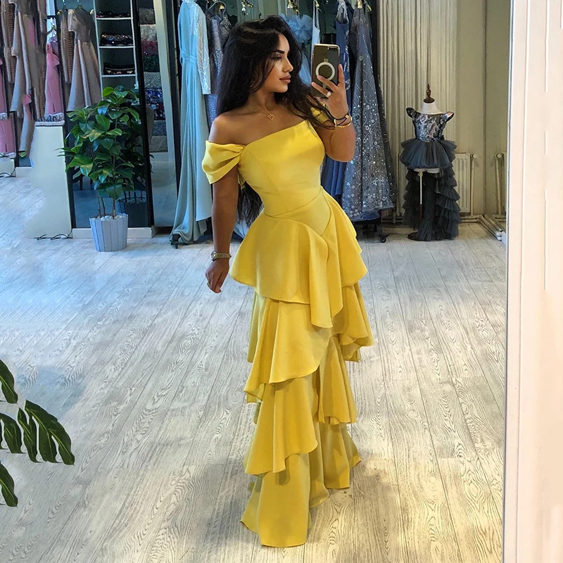 

Thinyfull 2024 A-Line Prom Evening Dresses Saudi Arabia Off The Shoulder Party Dress Women Night Cocktail Prom Gowns Plus Size