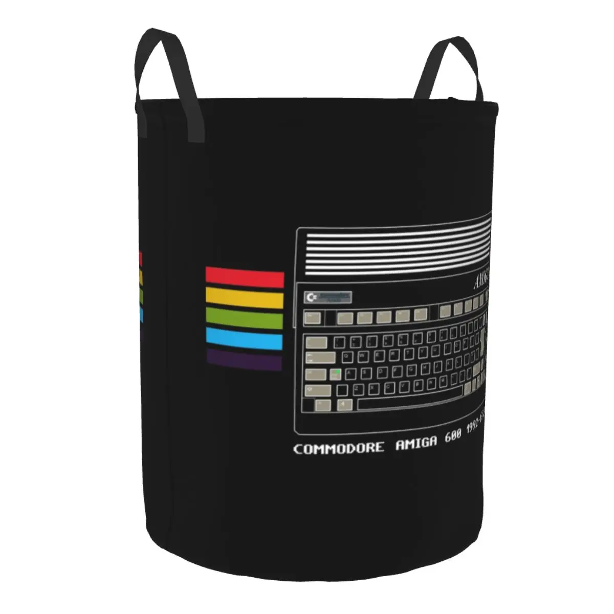 Commodore Amiga 600 Laundry Hamper Large Clothes Storage Basket C64 Amiga Computer Toys Bin Organizer for Boy Girl