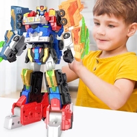 MiniForce 6 in 1 V Rangers VOLT LEGEND KING V Transformation Robot Bot Model Mini Force Deformation Combiner Action Figure Toys