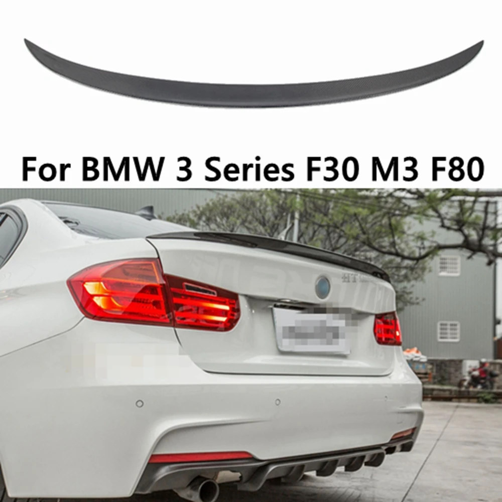 

For BMW 3 Series F30 F35&M3 F80 Sedan P Style Carbon fiber Rear Spoiler Trunk wing 2011-2019 FRP Forged carbon