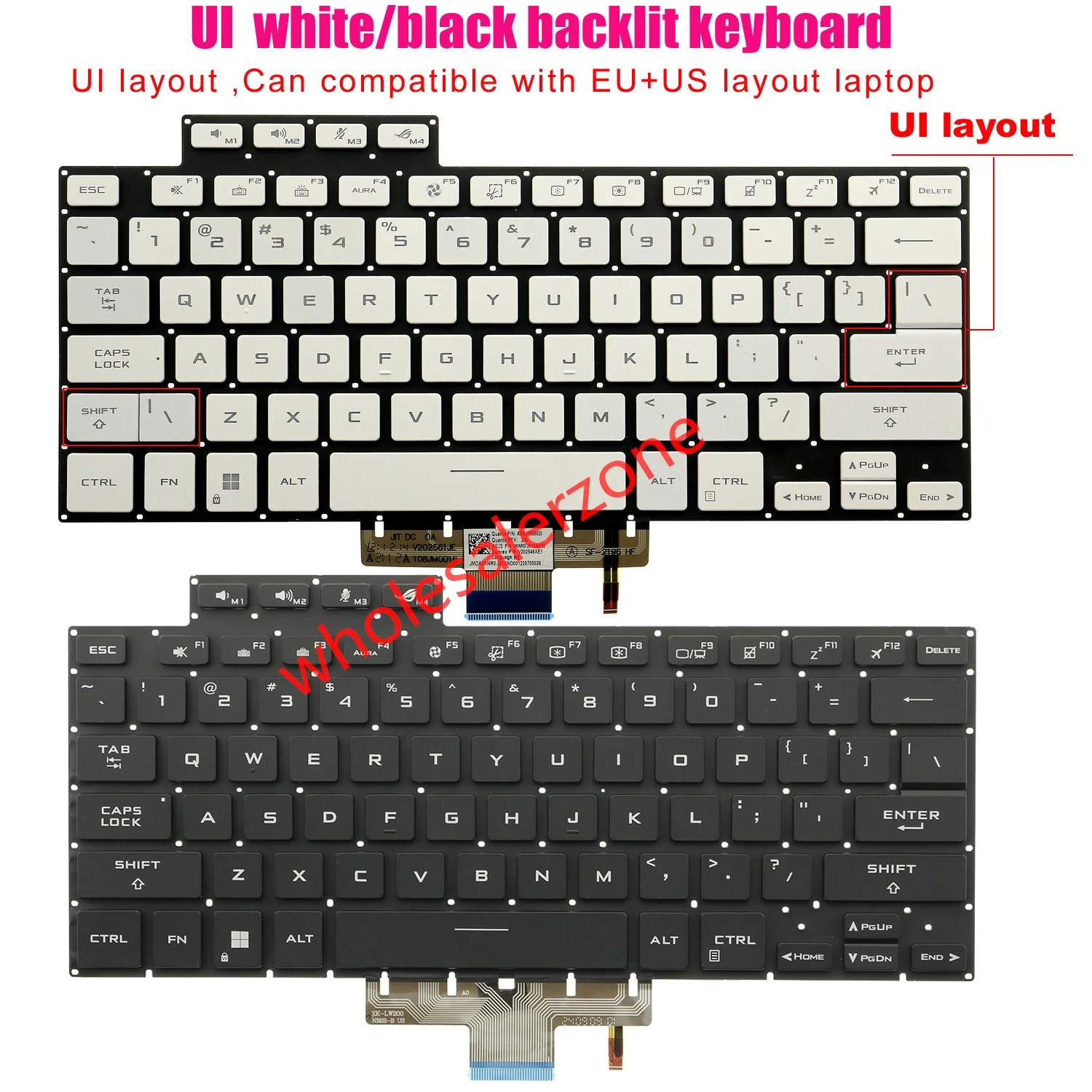 New For Asus ROG Zephyrus G15 GA503 GA503Q,ROG Zephyrus G16 M16 GU603 GU603H series laptop US backlit Keyboard