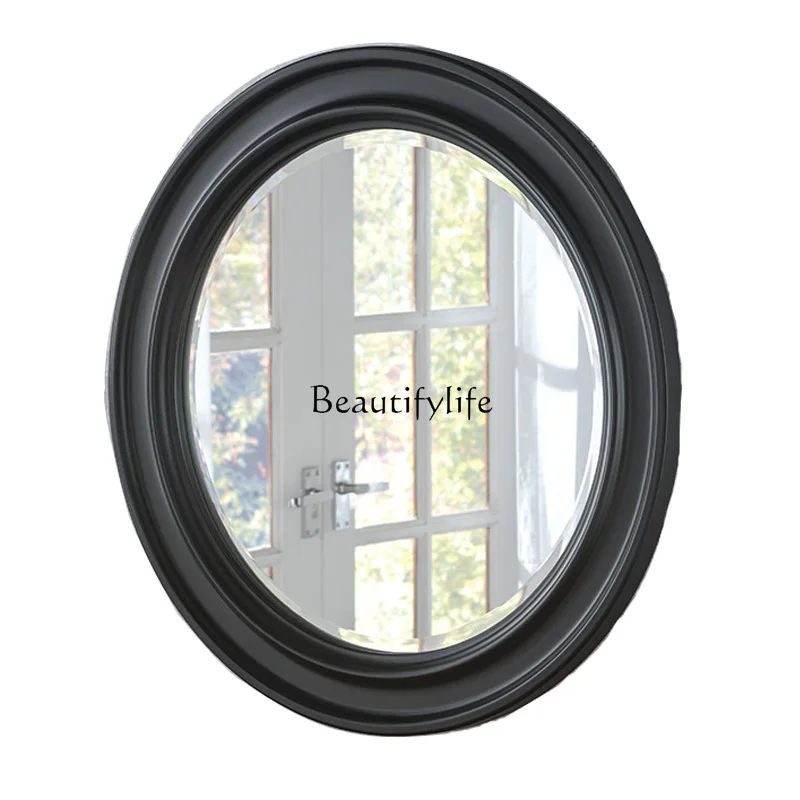 European bathroom entrance wall hanging dressing round customizable decorative mirror