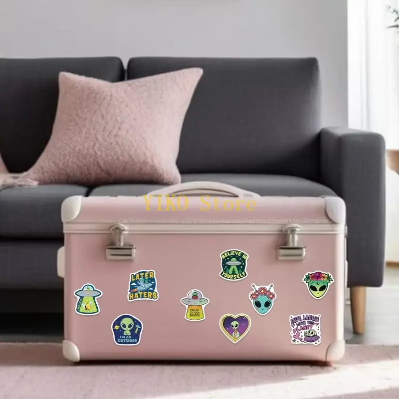 K32C Space Theme Alien Pack for Laptop Covers, Bottles, and Journals