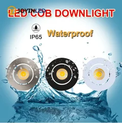 Factory Price Recessed LED Waterproof IP65 Dimmable COB Downlight Outdoor 3W AC90-260V LED Ceiling Spot Light LED Ceiling Lamp